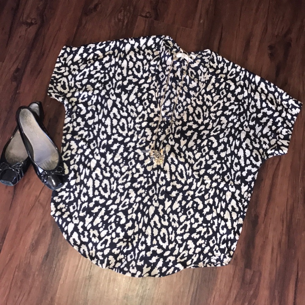 Nordstrom Lush Black Cream Tunic Top Medium